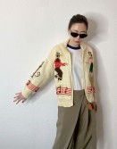 Off White Dancing Embroidered Cardigan  #241218